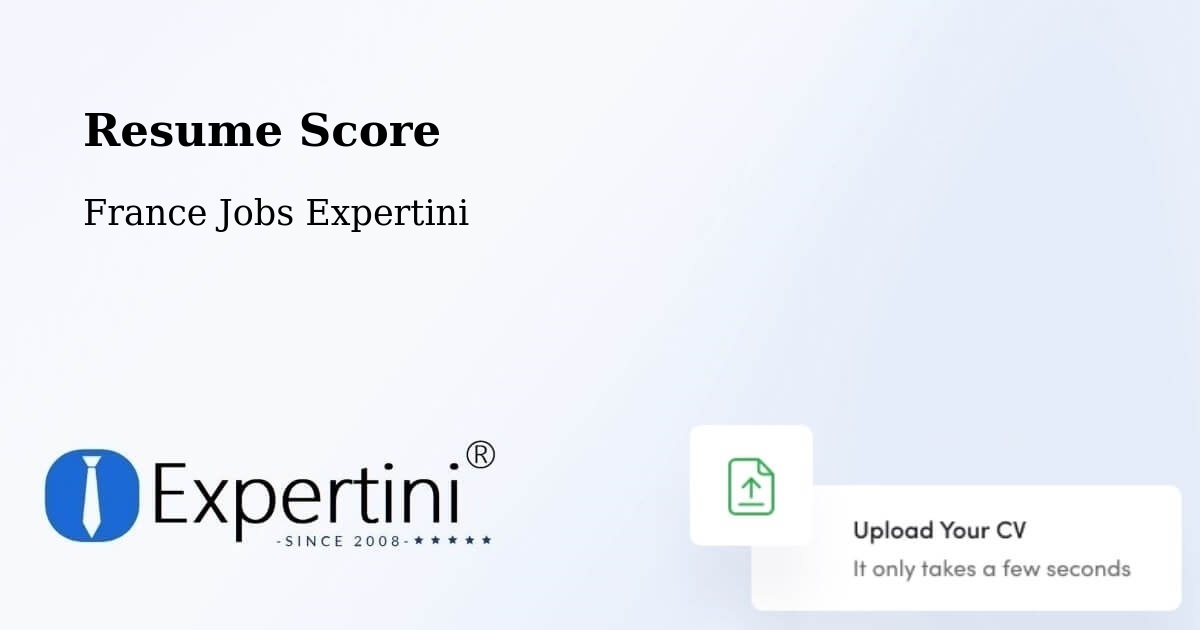 Resume Score & Job Description Match Tool – Boves - France Jobs Expertini